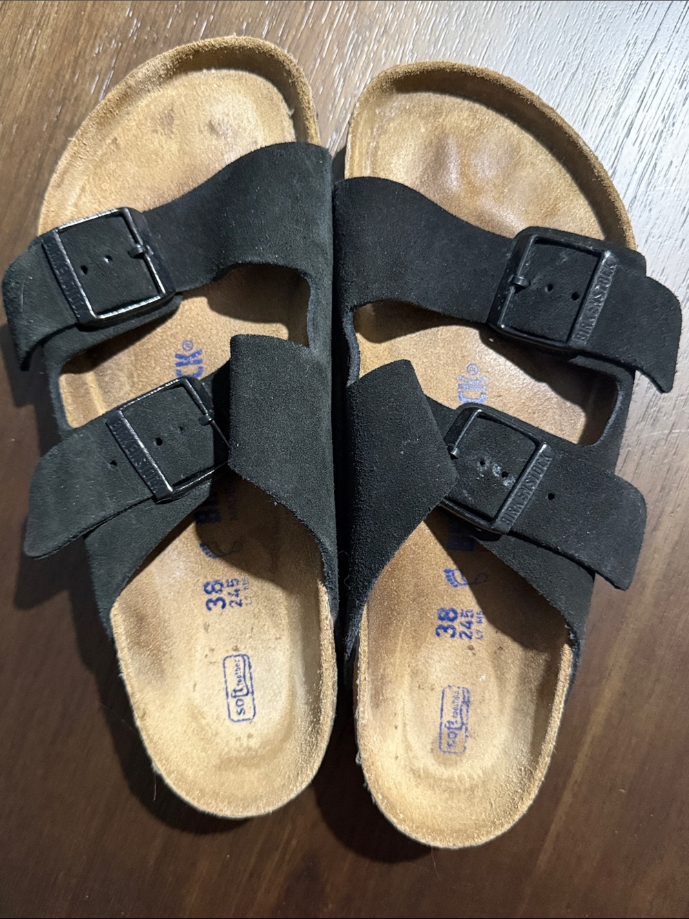 Birkenstock Arizona Black Soft Footbed Sandals 7